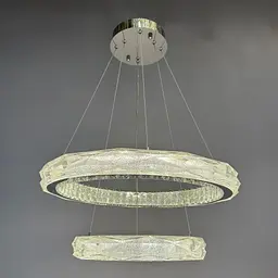 Люстра Linisoln 7976-60*40 метал, кришталь, акрил LED 80Вт 15-17м² 120-50см 60*40см