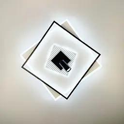 Стельова LED люстра в чорно-білому корпусі Line.F MJ 51-500*500 BK+WT - мініатюра 8