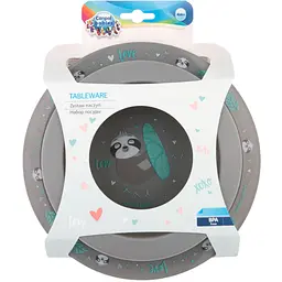 Набір дитячого посуду Canpol babies Exotic Animals 2 шт. сірий (56/523_grey) - мініатюра 4
