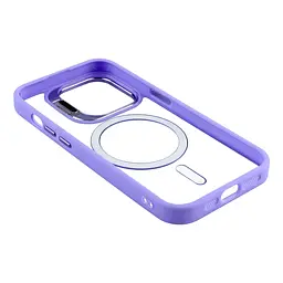 Чохол із підставкою MagSafe TPU PC Metal Stand Case Apple iPhone 15 Pro Purple - мініатюра 4