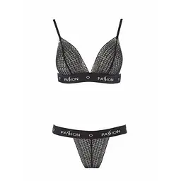Комплект білизни Passion Exclusive GLAMISS SET L/XL, black - мініатюра 3