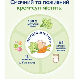 Крем-суп МАМАКО Шпинат на козячому молоці 150 г - мініатюра 4
