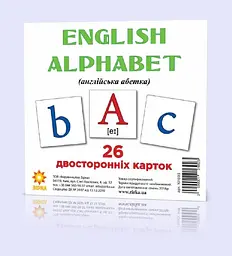 Розвиваючі картки "Англійський алфавіт" (110х110 мм) 101 693 англ. мовою
