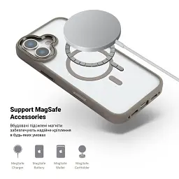 Чехол ArmorStandart Unit MagSafe для Apple iPhone 16 Plus Titanium Grey - миниатюра 4
