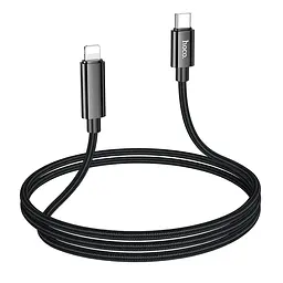 Кабель Hoco U125 Benefit PD charging data cable with display iP Black - мініатюра 3