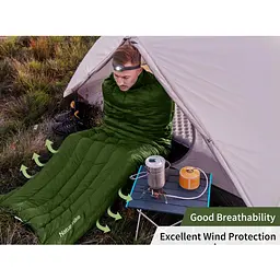 Спальний мішок з натуральним пухом Naturehike CWM295 CNK2300SD013, зелений - мініатюра 4