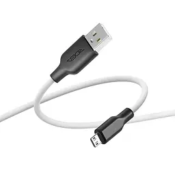 Кабель для заряджання та обміну даними USB Ridea RC-AI21 AirSiliconePro 60W 20V/3A USB-MicroUSB 1 м Біло-чорний - мініатюра 4