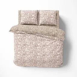 Постільна білизна ТЕП Soft Dreams Beige and White 70х70 півтораспальна бежева