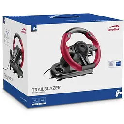 Кермо ігрове SpeedLink Trailblazer Wheel Racing USB SL450500BK Black/Red вібраційне з педалями - мініатюра 3