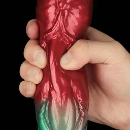 Фалоімітатор Lovetoy Dual Density 10'' 25.4 см (червоний) - мініатюра 16