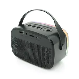 Колонка Kisonli G21 Bluetooth 5.0, 1х5W, 1800mAh, USB/TF/BT/LED/AUX, DC: 5V/1A, Black, BOX, Q45 - мініатюра 4