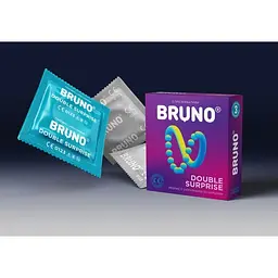 Презервативи Bruno Extra Dotted + Double Surprise 36 шт. (12 упаковок по 3 шт.) (ROZ6400230342) - мініатюра 2