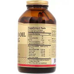 Лляна олія Solgar Flaxseed Oil 1250 мг 100 капсул - мініатюра 2
