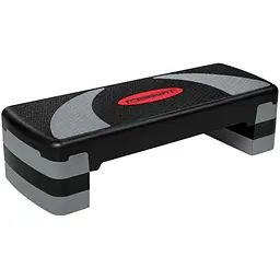 Степ-платформа EasyFit Step-B 3-ступінчаста чорно-сіра 