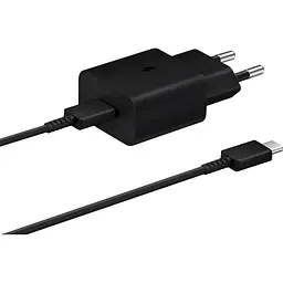 Мережевий зарядний пристрій Samsung EP-T1510X Black, 1хUSB Type-C, 15W + кабель USB Type-C (EP-T1510XBEGEU) - мініатюра 2