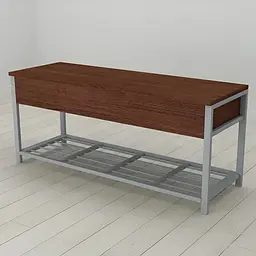 Банкетка з ящиком Ferrum-decor Дрейк 2 550x1200x400 метал Сірий ДСП Венге 16 мм (FRD-105312)