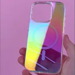 Чохол TPU Galaxy Sparkle (MagFit) для Apple iPhone 15 (6.1) Chroma+Glitter - мініатюра 4