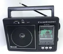 Радіоприймач акумуляторний всехвильовий працює від мережі 220V та батарейок 4*R20 MP3 USB FM 88-108MHz радіо Golon RX-99UAR - мініатюра 8