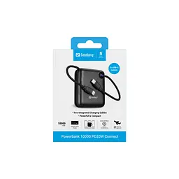 Батарея універсальна Sandberg 10000mAh PD/3.1/20W, QC/3.0, USB-C In/Out, with 2 cables USB-C (421-26) - мініатюра 5
