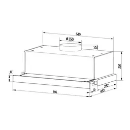 Витяжка Interline SLIM WH A/60/2/T - мініатюра 2