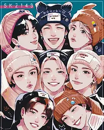 Картина за номерами Стрей Кідс K-Pop Stray Kids 40х50 см PN SK 01