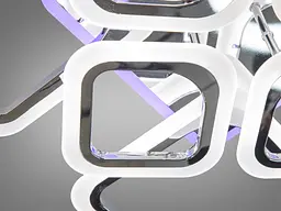 Сучасна LED люстра з підсвічуванням, димером, 115W, хром - мініатюра 4