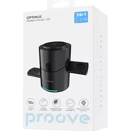 Бездротовий зарядний пристрій Proove Optimus 3in1 Black (WSOP15000001) [115581] - мініатюра 9