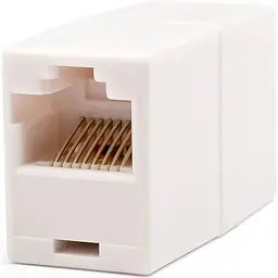 З'єднувач для патч-кордів ATcom RJ45 мама-мама white (11445)