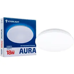 Cвітильник стельовий світлодіодний Enerlight Aura, 18Вт, 4000К, 280х45 мм (AURA18SMD80N) - мініатюра 2
