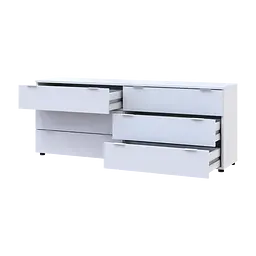 Комод Doros Рон 9 Білий 6 Шухлядок 160х38х62 (41516175) - мініатюра 3