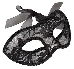 Мереживна маска Cottelli Accessoires Collection Lace чорний - мініатюра 3