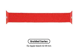 Ремінець ArmorStandart Braided Solo Loop для Apple Watch 49/46/45/44/42 (Series 1-3) Red Size 8 (160 mm) (ARM58082)