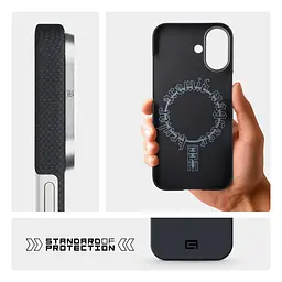 Чехол ArmorStandart BlackIcon Aramid Plain MagCase для Apple iPhone 17 Black (ARM90159) - мініатюра 7