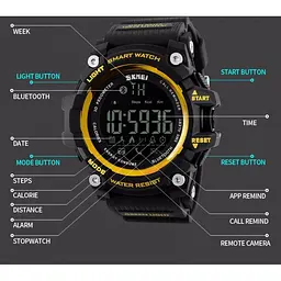Спортивний годинник з Bluetooth Skmei 1227 (red) - мініатюра 7