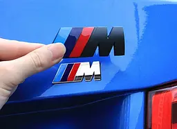 Емблема напис M для BMW хром 70х27 мм пластик (на скотчі) - мініатюра 3