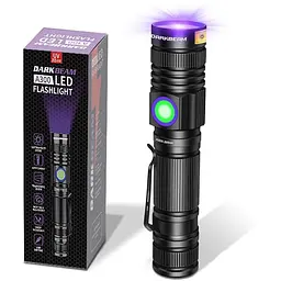DARKBEAM UV 395nm Ліхтарик USB Перезаряджуваний, Wood's Lamp Black Light, Ручний ультрафіолетовий світлодіод Портативний