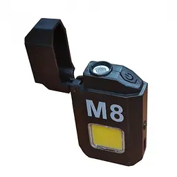Електроімпульсна запальничка M8 з ліхтариком, дисплеєм та USB зарядкою, 3W - мініатюра 4