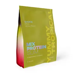 Низькокалорійний поживний коктейль для зниження ваги Mix Protein Slim Yummy Tropical CHOICE PRO HEALTHY 145 г