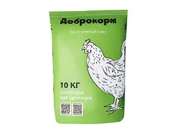 Комбікорм для бройлерів ДОБРОКОРМ 10кг від 7 до 30 днів /крупа Ст арт БК-2