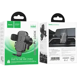 Автотримач Hoco H64 Gamble Black (6942007641159) [169310] - мініатюра 4