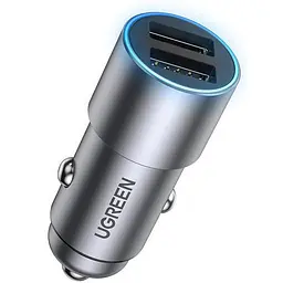 Автомобільний зарядний пристрій UGREEN CD130 24W Dual USB-A Car Charger сірий (50592)