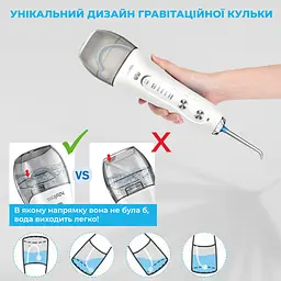 Іригатор для порожнини рота H2ofloss Travel Kit HF-6 з насадками White - мініатюра 3