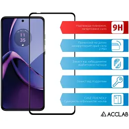 Скло захисне ACCLAB Full Glue Moto G84 Black (1283126582332) - мініатюра 3