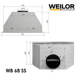 Витяжка повновбудована WEILOR WB 68 SS - мініатюра 12