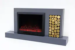 Електричний камін Novela 1500Вт Bluetooth звук потріскування дров Anthracite (10080112) - мініатюра 3
