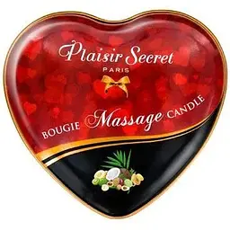 Масажна свічка-серце Plaisirs Secrets Exotic Fruits (35 мл) - мініатюра 2