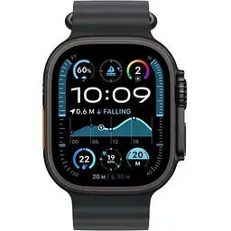 Смарт-годинник Apple Watch Ultra 2 GPS + Cellular 49mm Black Titanium Case w. Black Ocean Band (MX4P3) - мініатюра 2
