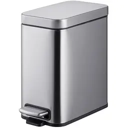 Відро для сміття Mixxus Premium Quadro-TC0105 SS Color з плавним закриттям прямокутне 5 л нержавійка (MI7062) 