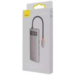 USB-Хаб Baseus Metal Gleam Series 4-in-1 (4xUSB3.0) gray (WKWG070013) - мініатюра 7