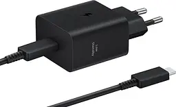 Зарядний пристрій Samsung 45Вт USB-С PD PPS, кабель USB-C USB-C, 1.8м, чорний (EP-T4511XBEGEU)